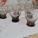 Lot of 6 vintage water glasses in smoked glass