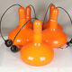 5 orange suspensions by Staff Germany 1970s