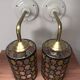 Paire d’appliques murales tulipes vitrail