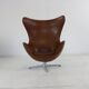 Arne Jacobsen Egg chair in cognac leather for Fritz Hansen