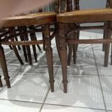 Rare suite of 8 chairs bistrot salon Fischel 1890