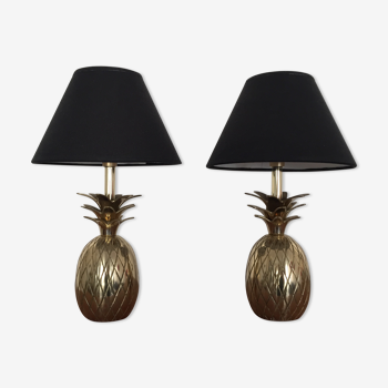 Pair of pineapple lamps