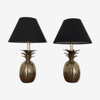 Paire de lampes ananas