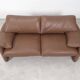 Cassina Maralunga 2 seater in mocca colored leather