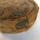 Pair of moroccan leather beanbags beautiful patina patina 1900