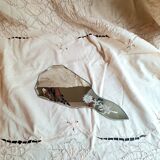 Beveled and engraved hand mirror
