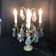 Golden brass girandole - 4 arms of lights - stamps and fleurettes in cut crystal