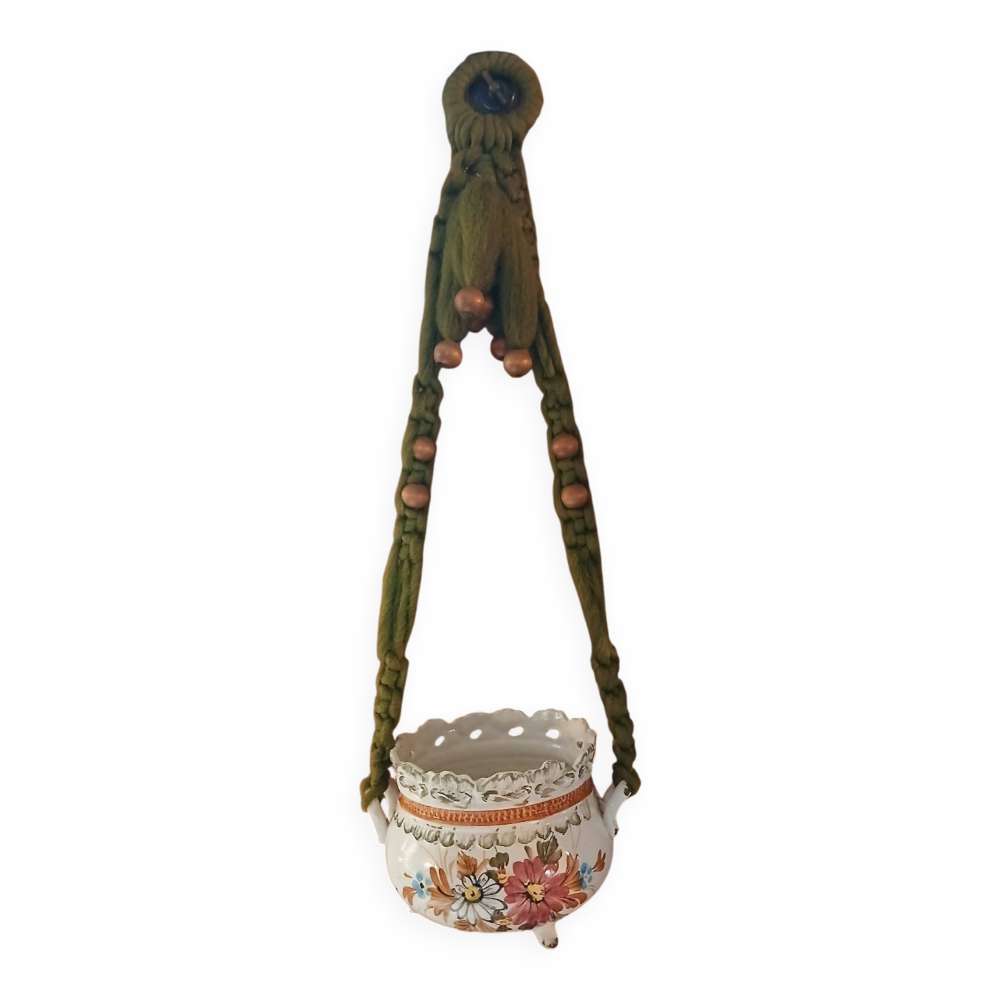 Vintage hanging plant holder