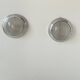 Pair of vintage art deco wall lights, chrome and sandblasted glass, France 1930