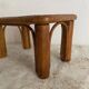 Vintage low rattan stool