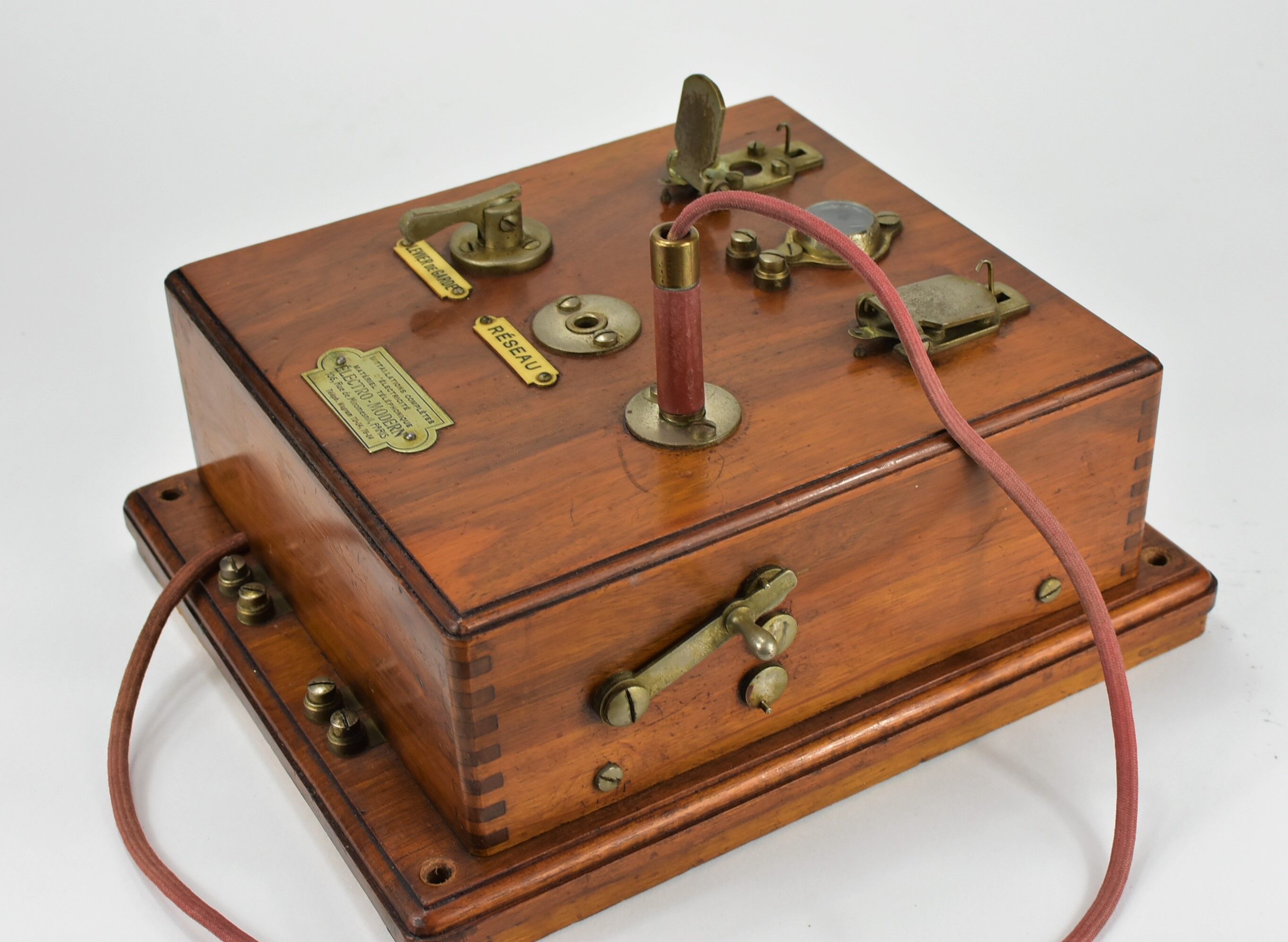 Wooden telephone communication block