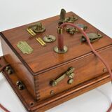 Wooden telephone communication block