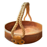 VINTAGE DESIGN WOODEN COUPE and ROPE attributed to Adrien Audoux