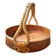 VINTAGE DESIGN WOODEN COUPE and ROPE attributed to Adrien Audoux