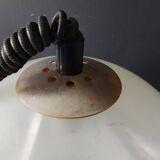 Chandelier rises and falls transparent plastic and chrome vintage 1970 space age