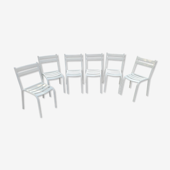 6 chaises de jardin en fer