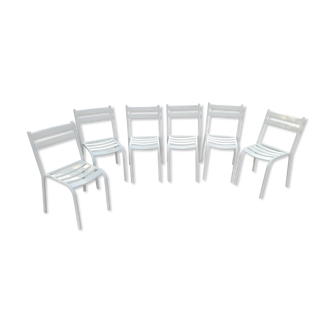 6 iron garden chairs