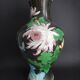 Vase in Chinese partitioned enamel butterflies