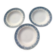 Set of 3 St Amay soup plates