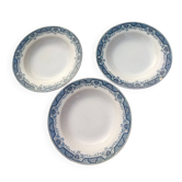 Set of 3 St Amay soup plates