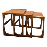 Series of 3 GPlan teak nesting tables