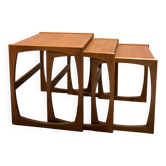 Series of 3 GPlan teak nesting tables