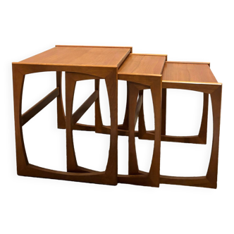 Series of 3 GPlan teak nesting tables