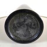 Cylindrical vase roll in black Carrara marble