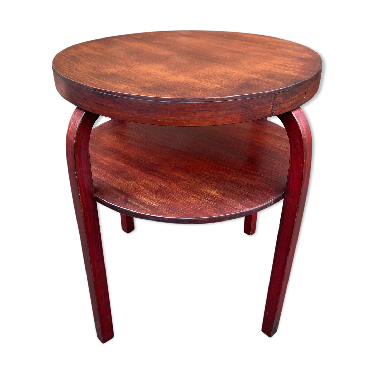 Tea table pedestal table Bent wood fischel in aajou 1920