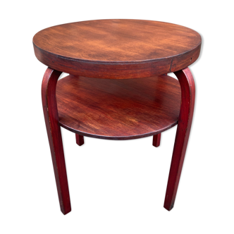 Tea table pedestal table Bent wood fischel in aajou 1920