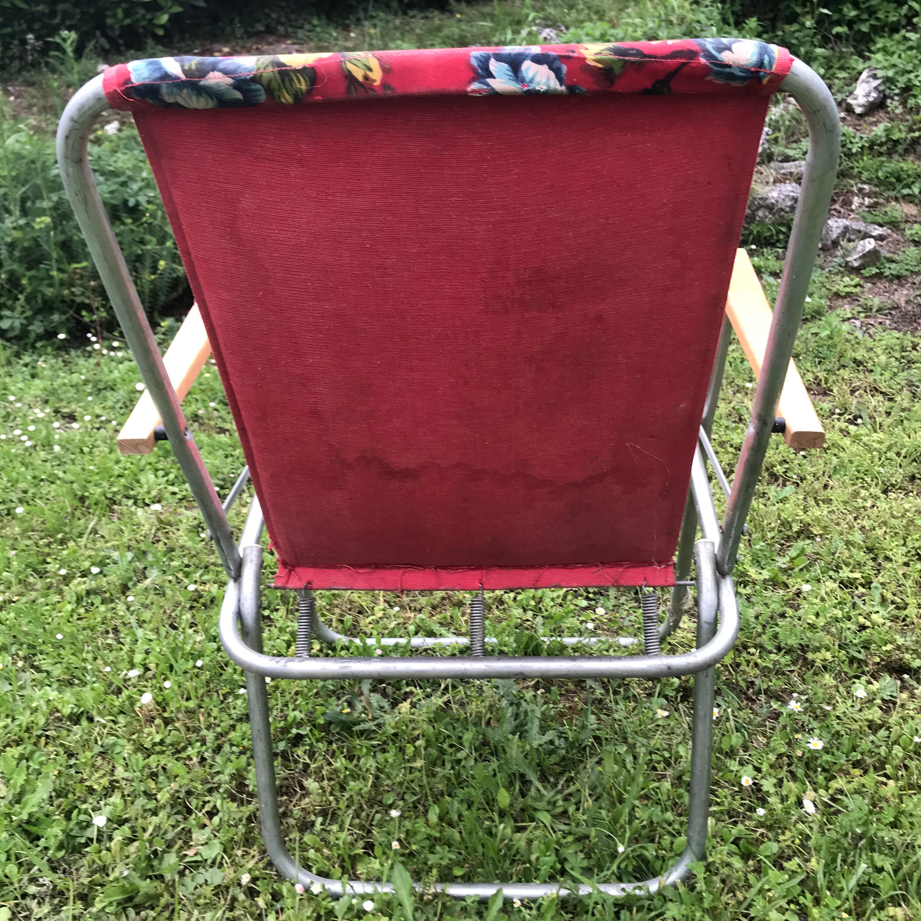 Vintage folding camping chair