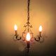 Birdcage chandelier in Bronze with 3 arms nice long chain French vintage