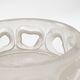 Set of Two Vintage Matching Glass, Tall Vase and Low Bowl, Engraved Decorations
