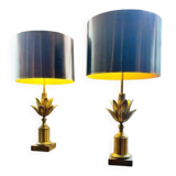 MAISON CHARLES, pair of "LOTUS" model lamps