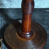 Art-deco lamp foot in solid wood turned 40s