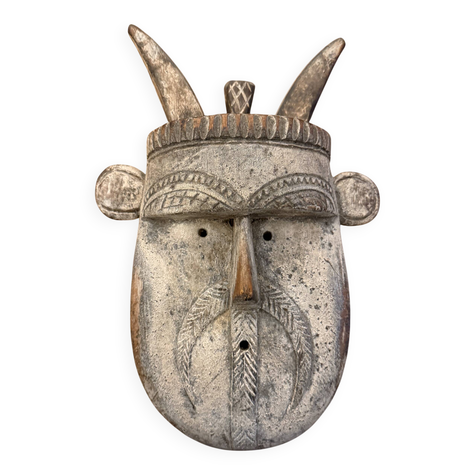 African mask with moustaches