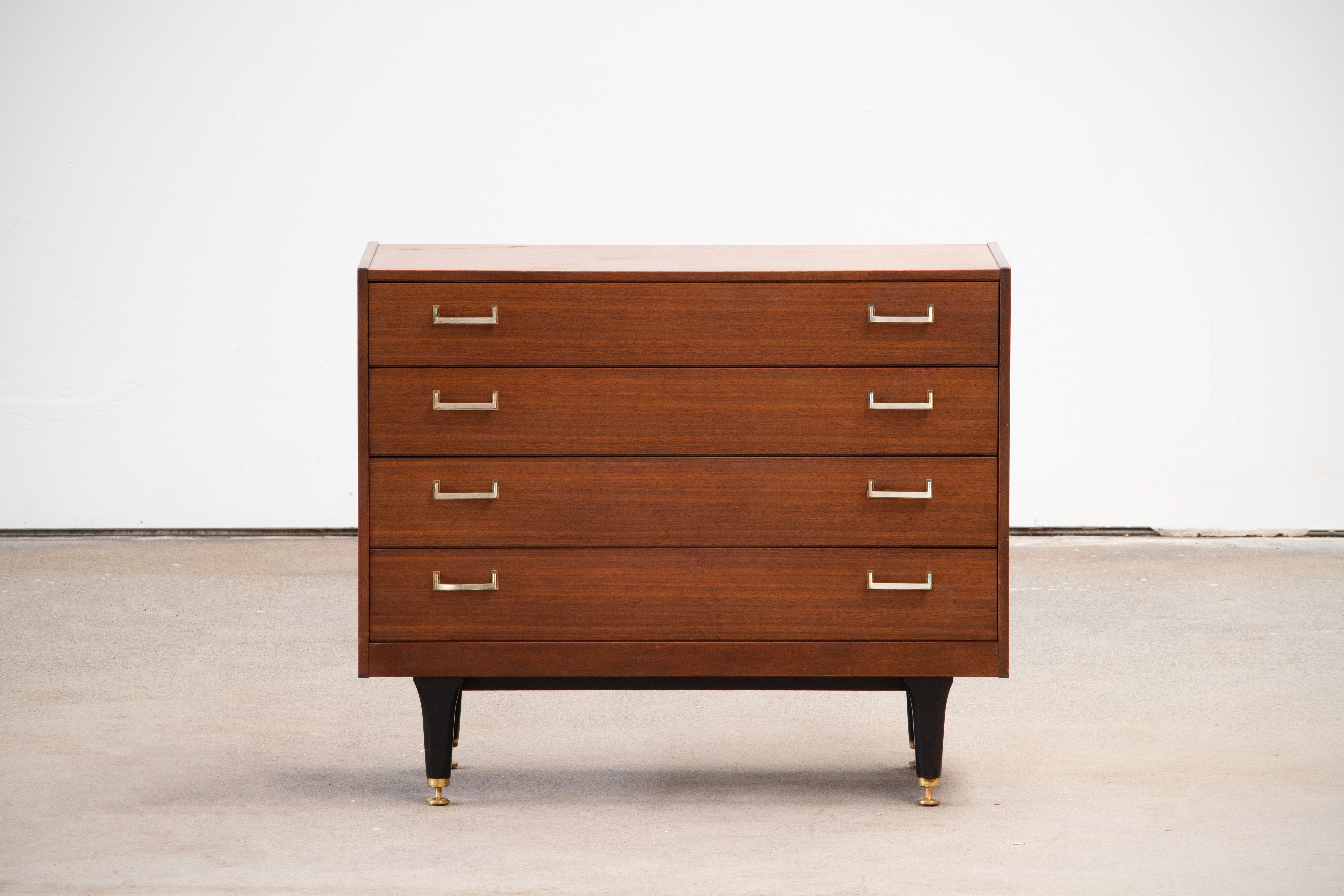 Vintage teak and brass dresser 1960