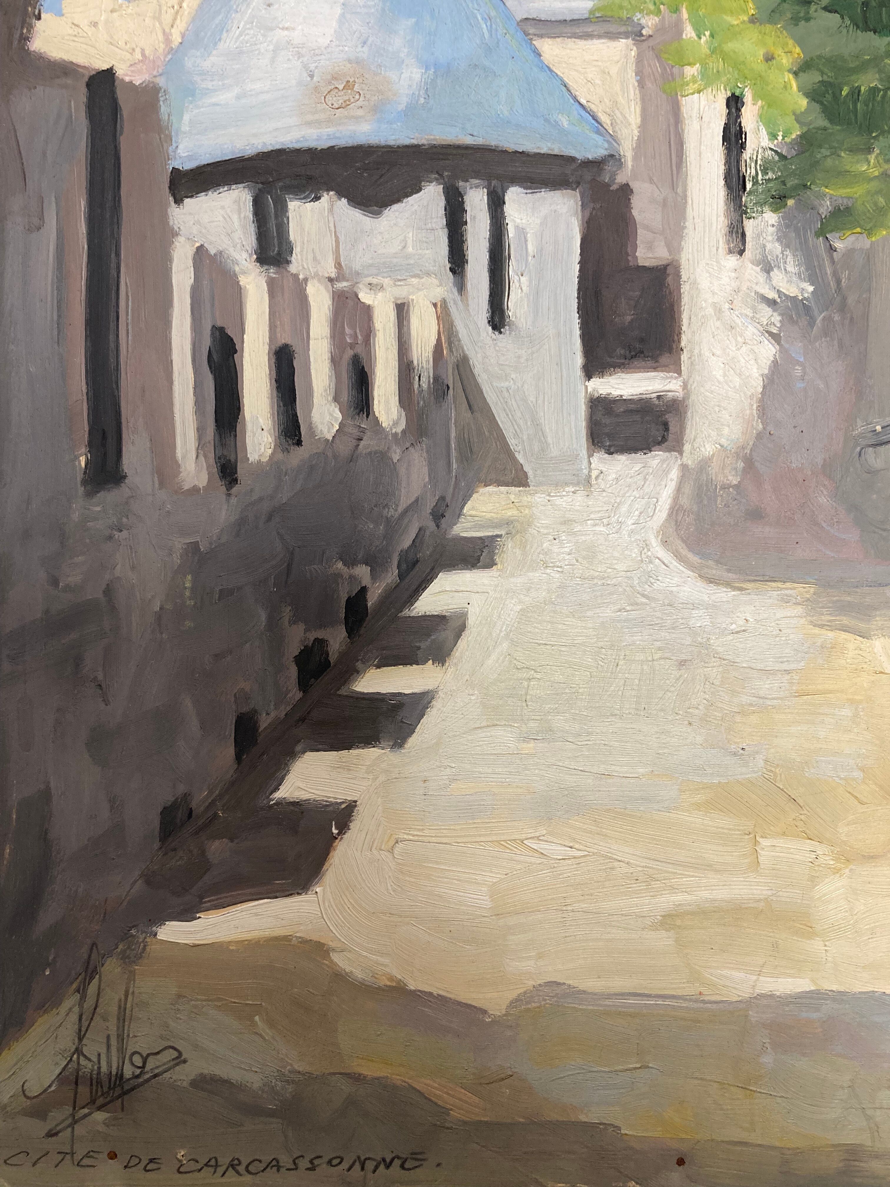 Oil on vintage panel