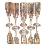 6 crystal flutes