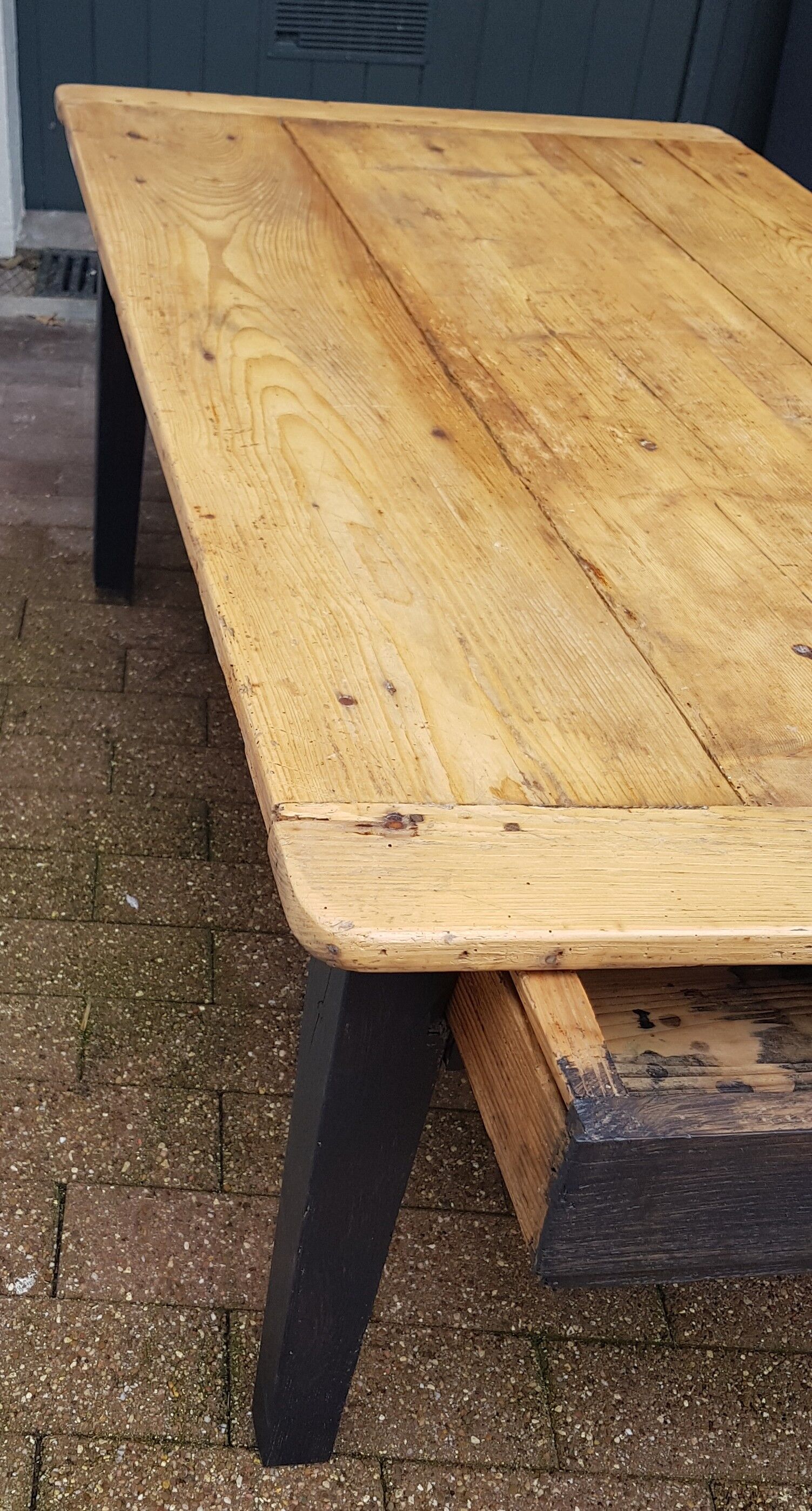 Rustic farm table with a drawer  30