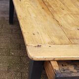 Rustic farm table with a drawer  30