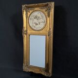 Golden trumk bevelled mirror with children 32x70cm