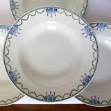 4 vintage deep plates from St Amand 220628