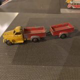 Dinky Toys dump truck and red trailer