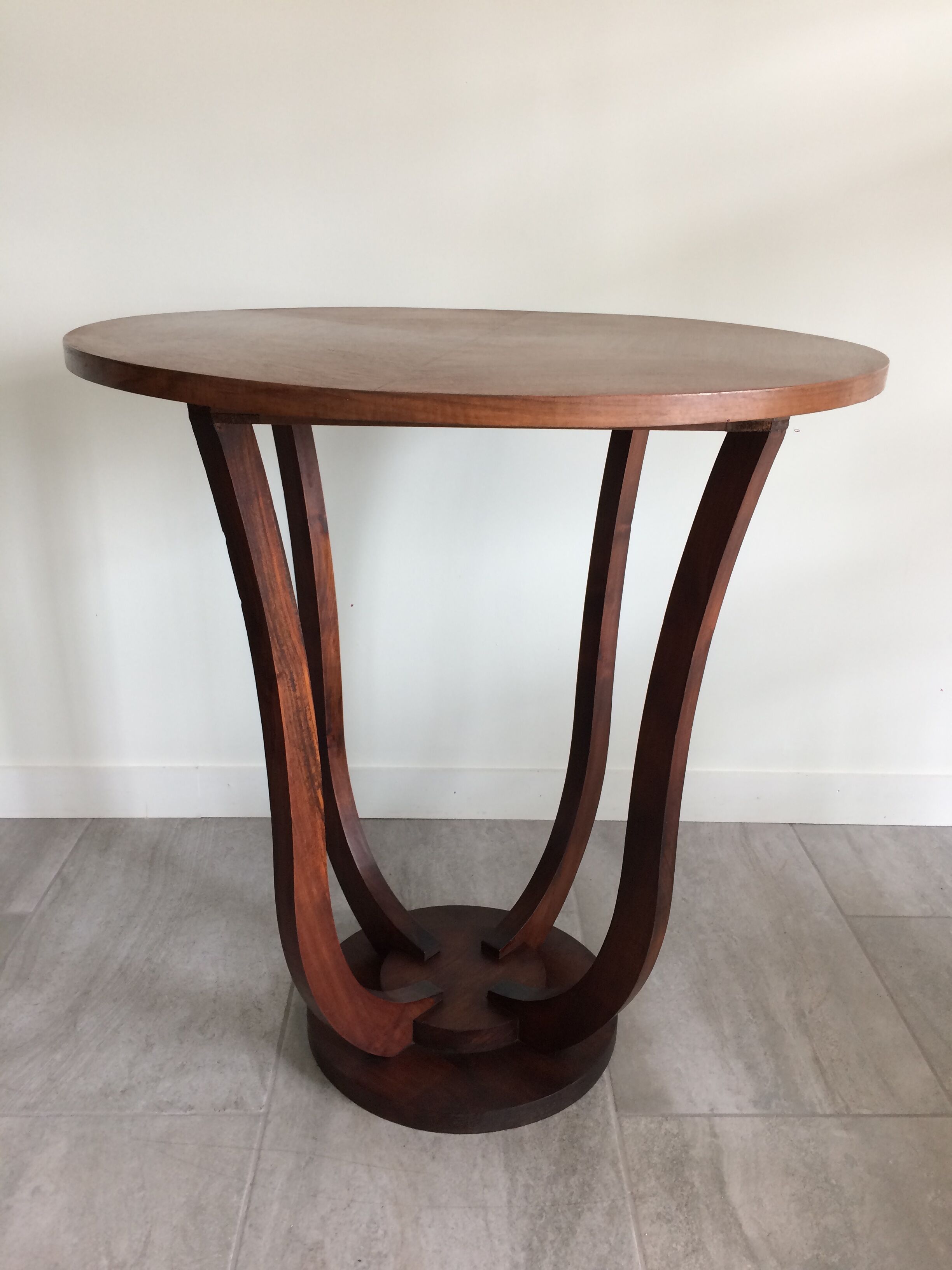 Table d'appoint ronde art déco
