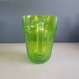 Vintage green molded glass pitcher
