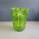 Pichet vintage en verre moulé vert