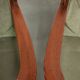 Set of 8 Art Nouveau/Jugendstil dining chairs with suede upholstery