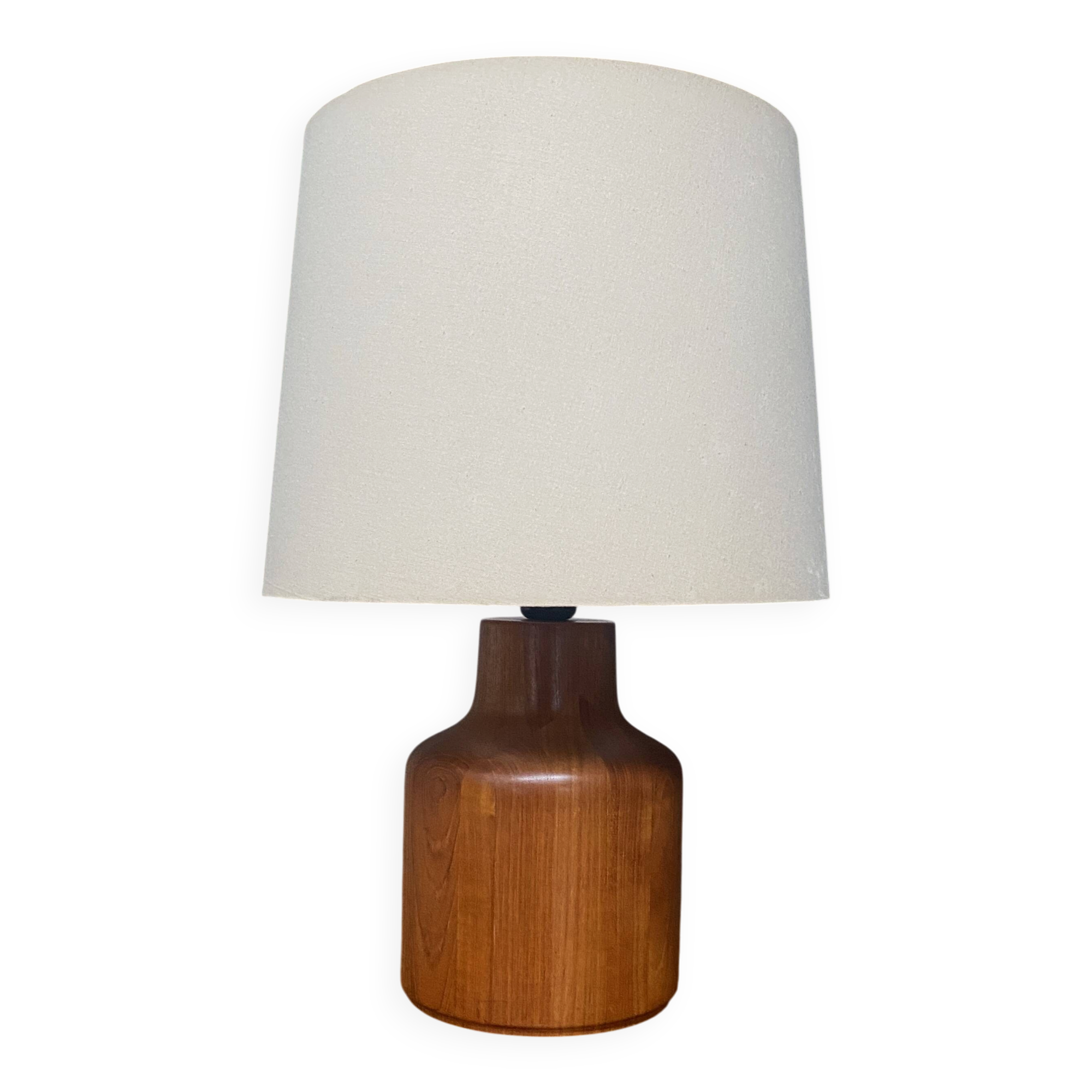 Teak table lamp by Kirk Copenhagen Denmark 1970s