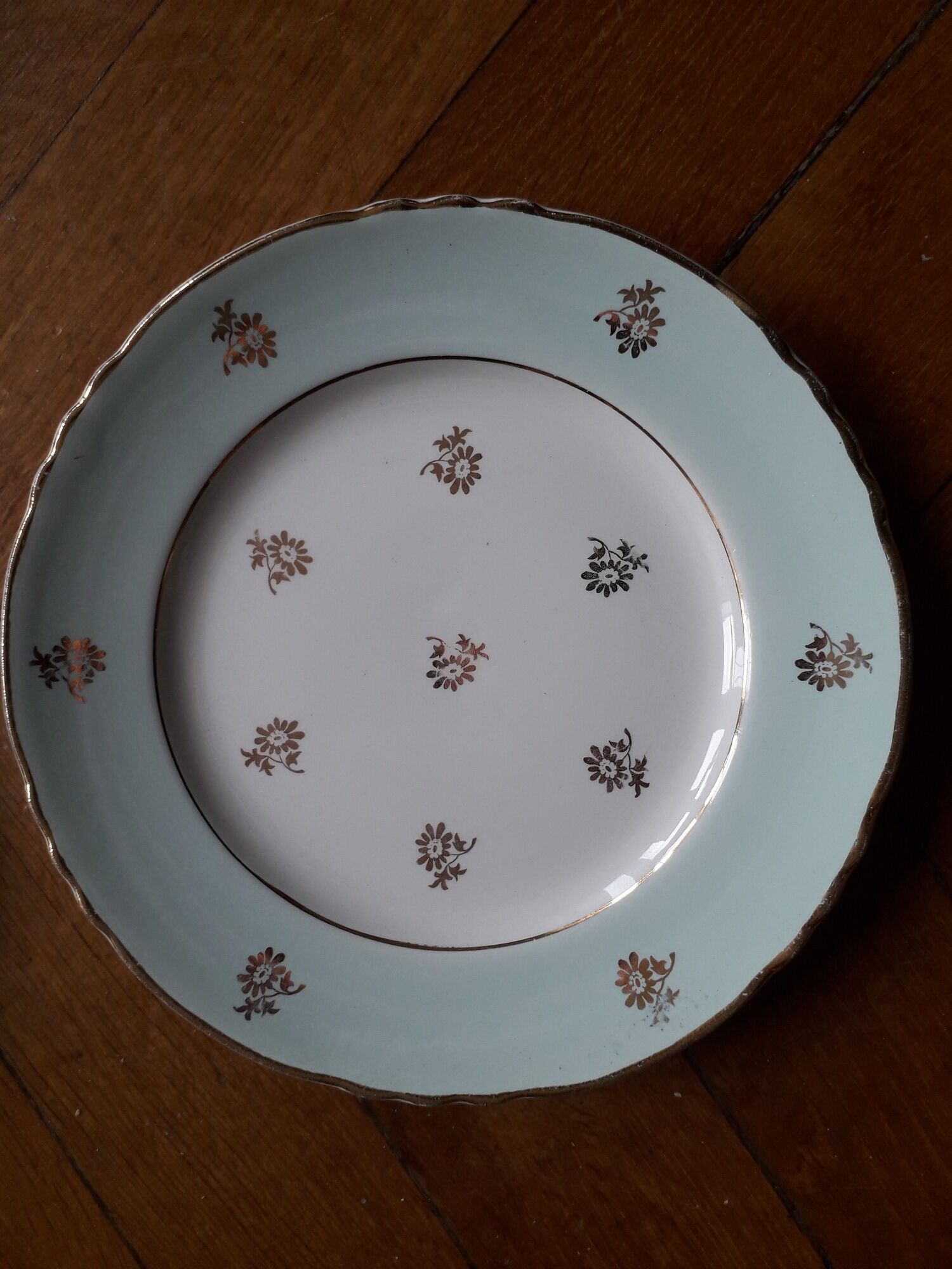 Set of 6 Hermès plates from the Orchies earthenware